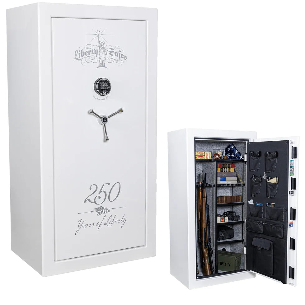 Liberty USA 30 | 250th Commemorative Safe | Icy White Gloss | Gray Interior