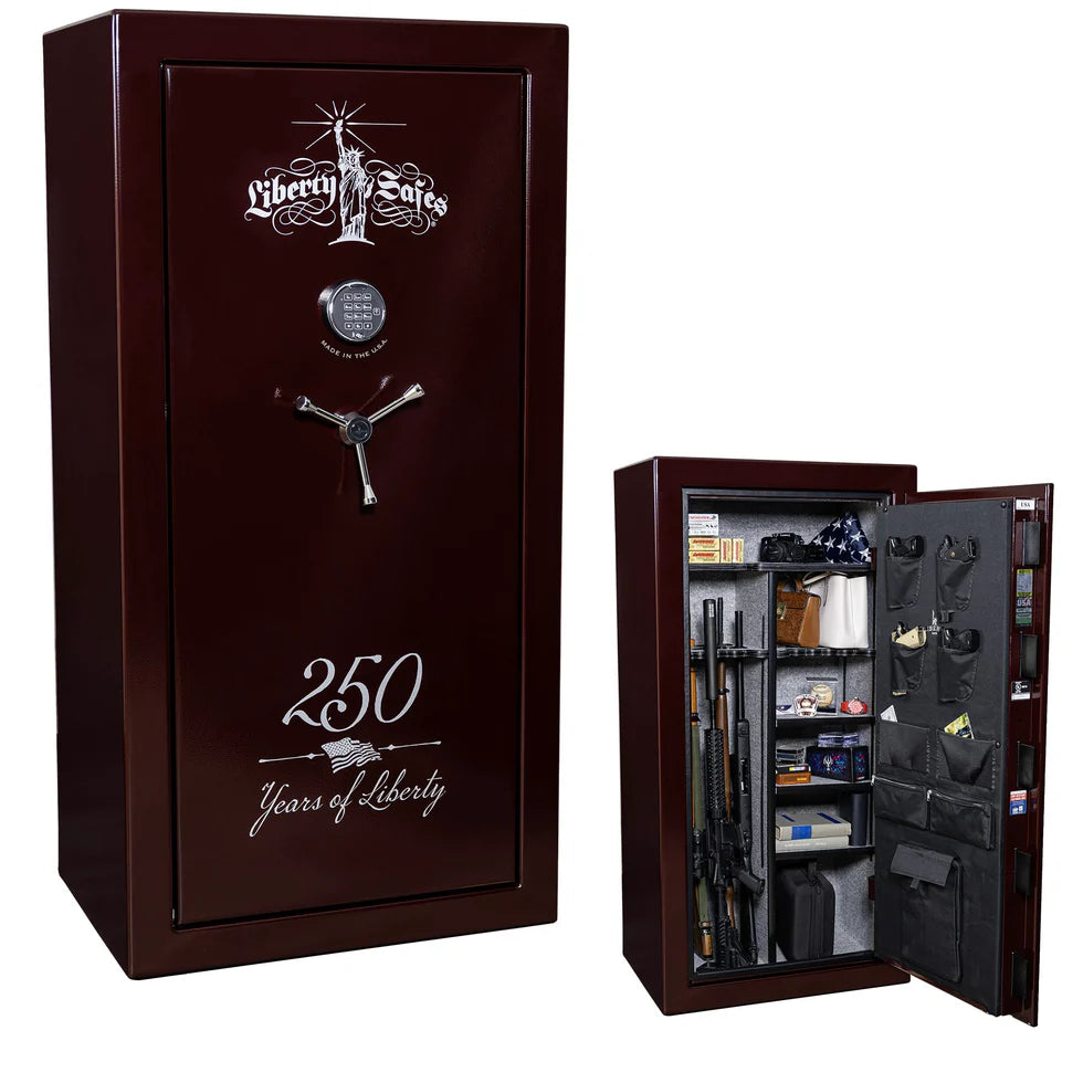 Liberty USA 30 | 250th Commemorative Safe | Burgundy Marble | Gray Interior
